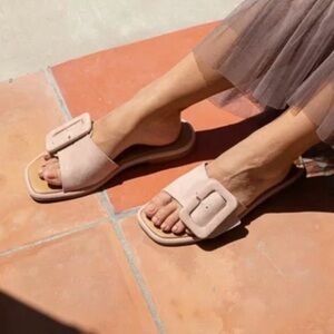 Seychelles Manhattan Buckle Slide Sandal In Blush Size 10 NWOB